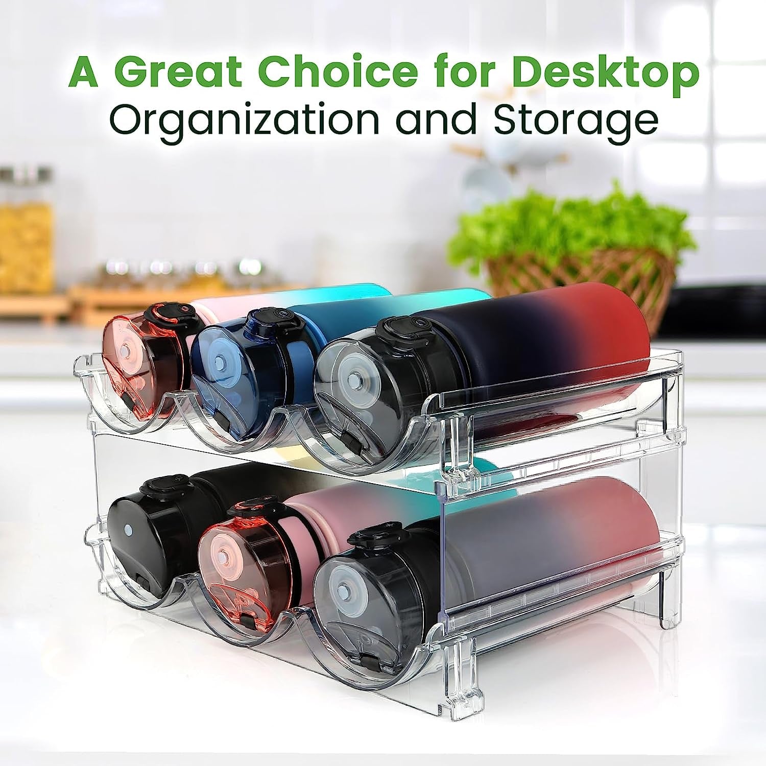 Stackable Water Bottle Organizer | 2-Pack