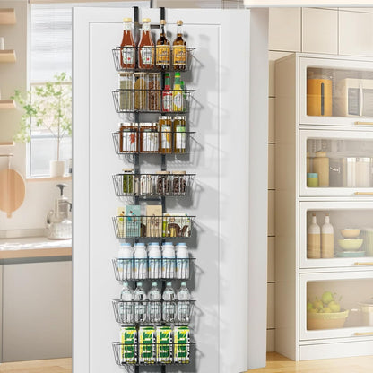over the Door Pantry Organizer Adjustable, 8 Tiers