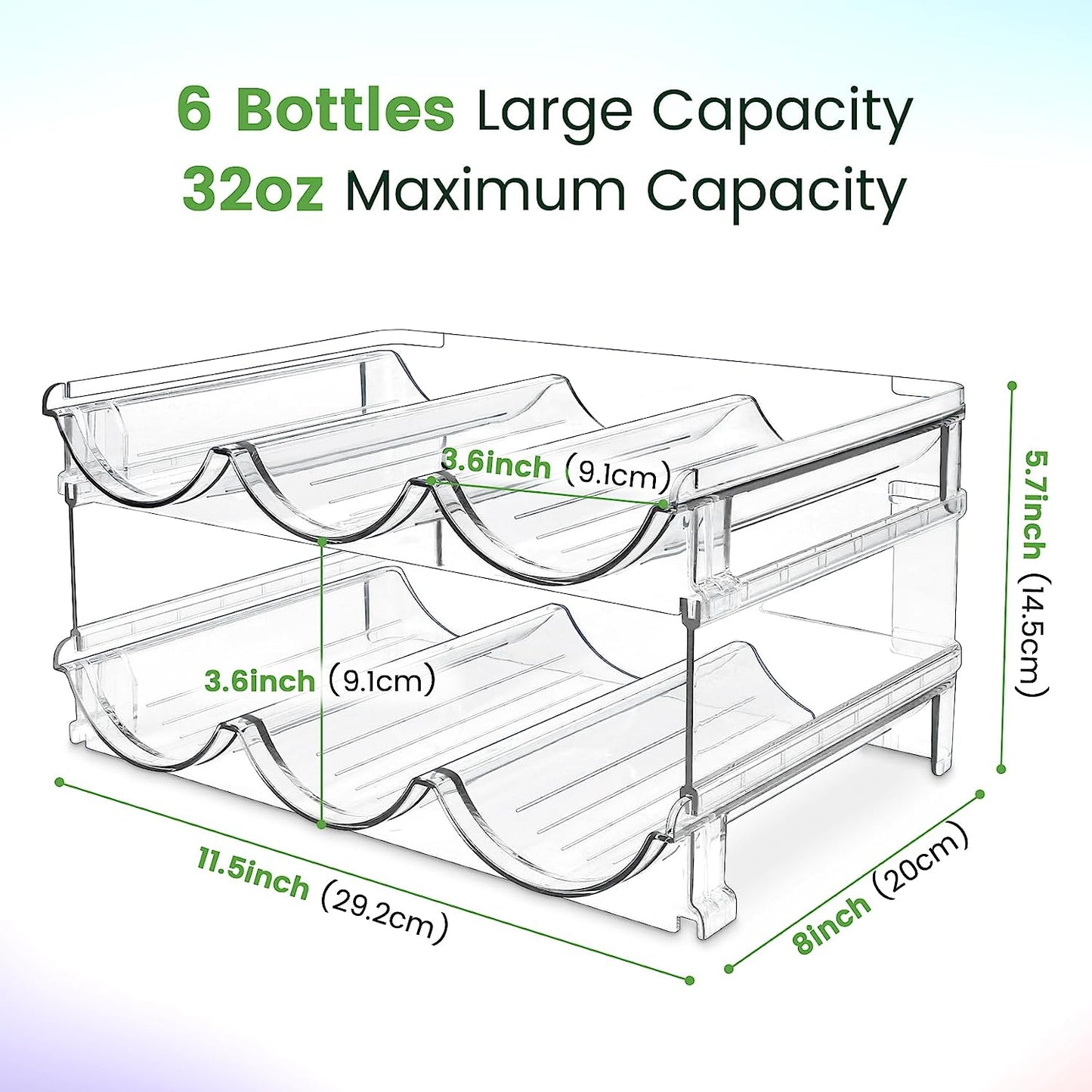 Stackable Water Bottle Organizer | 2-Pack