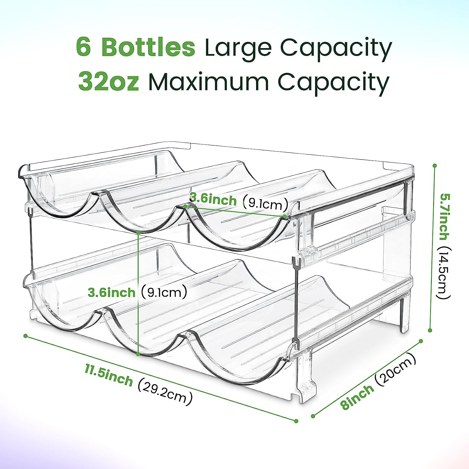 Stackable Water Bottle Organizer | 2-Pack