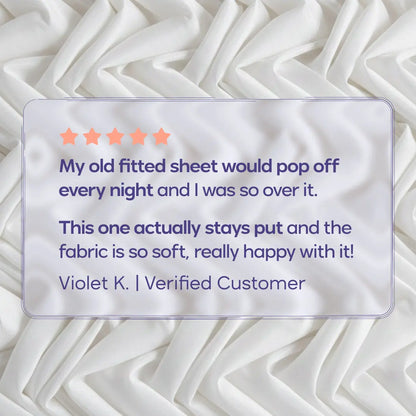 Mellow Sleep | Cooling Easyfit Sheet - Silky Soft Breathable Fitted Sheet Stays Wrinkle-Free Trusted by Top Hotels