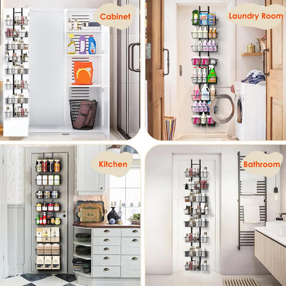 over the Door Pantry Organizer Adjustable, 8 Tiers